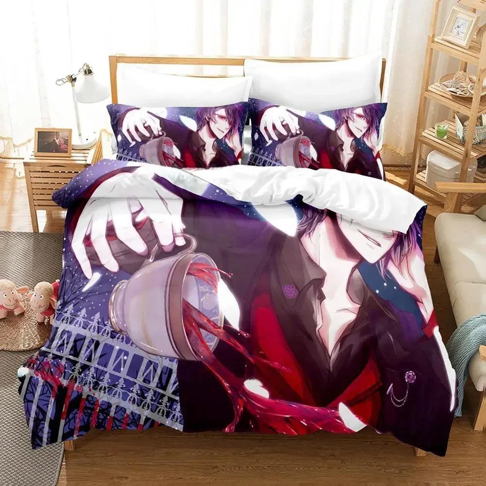 

New Diabolik Lovers Bedding Set Single Twin Full Queen King Size Bed Set Adult Kid Bedroom Duvet cover Sets Anime Bed Sheet Set EU Single 135x200cm