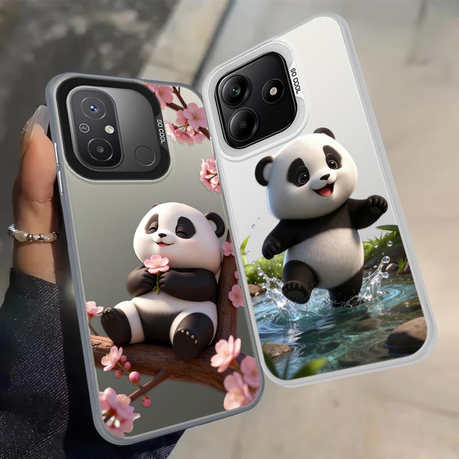 Chubby Panda Back Phone Cover Case for Xiaomi Poco C50 F4 X3 NFC X5 X3 Pro F3 GT C51