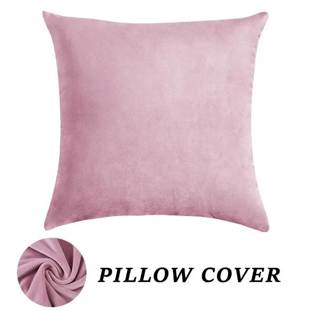Super Soft Velvet Pillow Cover Stretch Throw Pillowcase for Sofa Bed Decoration Backrest Cushion Cover Home Decor 1pc Squard