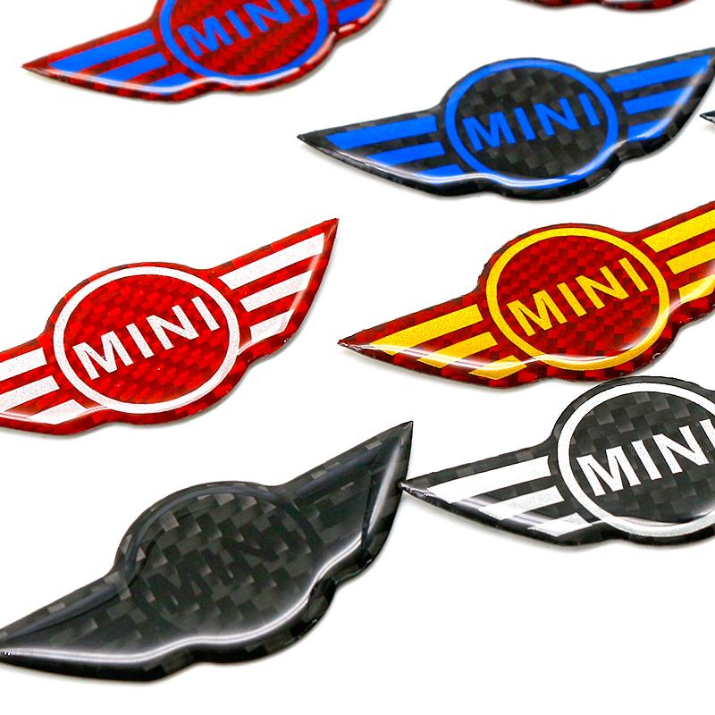 1Pcs Car Styling Steering Wheel Emblem Badge Stickers For MINI Cooper Countryman One S JCW R53 R55 R56 R50 R52 F56 F60 F54 F55 gzpxv22