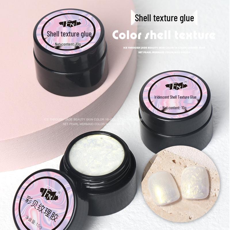 FN Trendy Japanese UV Gel Nail Polish - Creative Colorful Shell Pearlescent Texture Manicure.