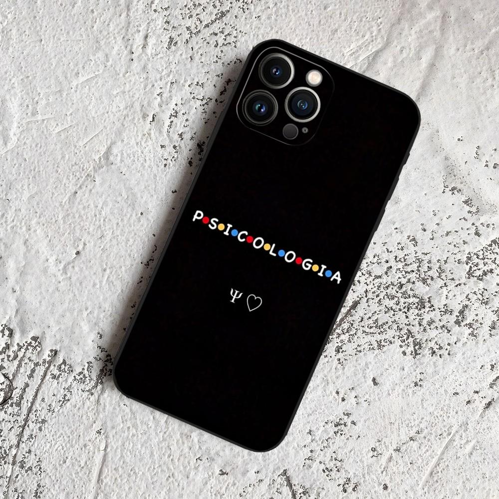 Psychologe Beruf Psychologie Handyhülle für iPhone 15 14 13 12 11 Pro Max Xr X Xs Mini 8 Plus SE 2022 Schwarz Weiches Silikon