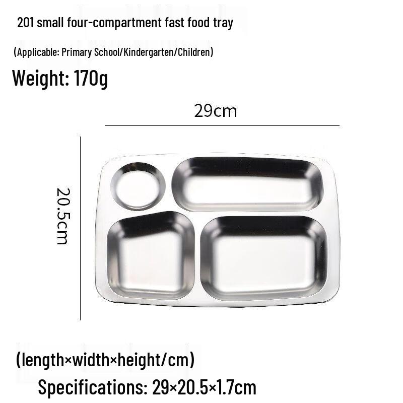 

316 Stainless Steel Compartmented Meal Tray