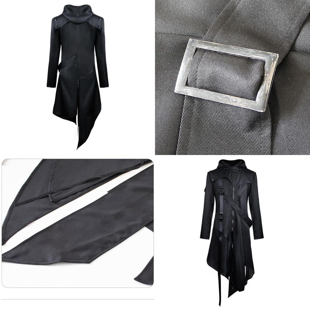Elegant Gothic Swallow-tail Coat For Men Perfect Cosplay Costume Halloween Uniform