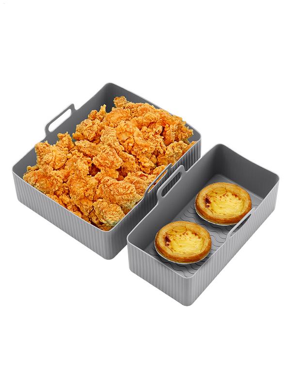 Air Fryer Silicone Tray Baking Basket Pizza Fried Chicken Airfryer Silicone Basket Reusable Airfryer Pan Liner Accessories