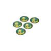 Set of 5 Kutani Ware Small Plates, Yoshidaya, Camellia and Bird Design