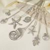 1Pc Stainless Steel Animal Starfish Turtle Octopus Seahorse Pendant Necklaces Vintage Summer Conch Shell Women Collar Jewelry
