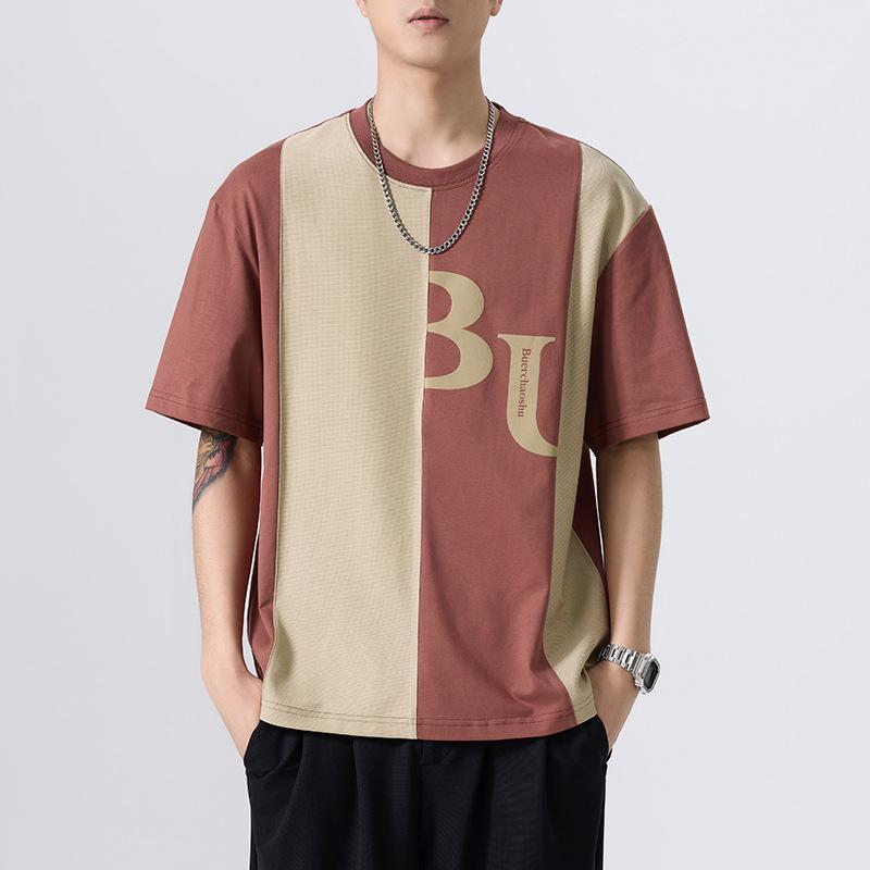 New Summer Letter Short-sleeved T-shirt Men s Large-size Clothes T-shirt M