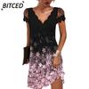 Fashion Summer Spring Short Sleeve V-Neck Casual Dresses