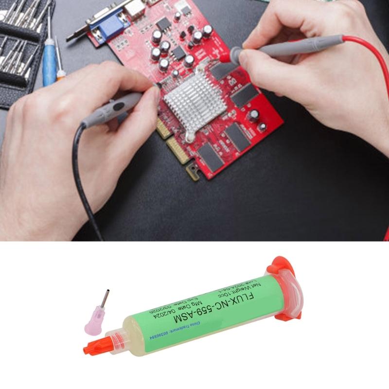 Solder Flux NC559ASM/NC223ASM/NC218ASM Not Clean Soldering Flux Pastes Rosin Flux Tacky Soldering Flux with Needle