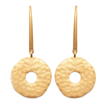 [Q6621] - Gold Plated 'Cléopatra' Earrings - 15 Mm