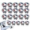 20pcs Faucet Handle Hot Cold Water Sign Red Blue Label Decoration Cover Kitchen Bathroom Mixer Tap Indicate For Faucet Handles