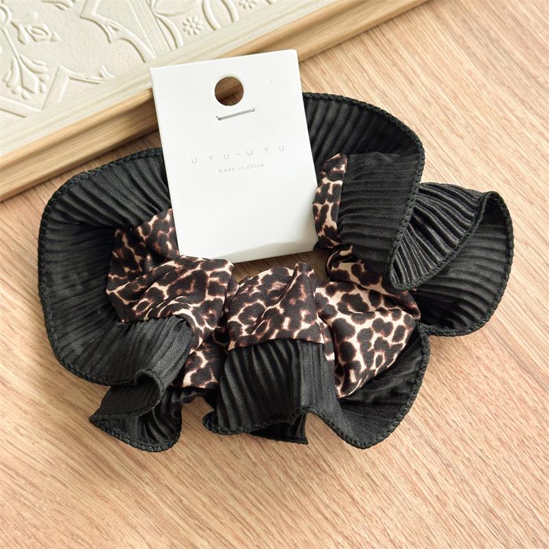 

Принт Эластичная резинка для волос в хвостик Мягкий животный леопардовый Большой скранч Резинка Повязка на голову Волосы Женские Аксессуары для волос