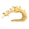 Horses Staute Gold Finish Exquisite Colorfast Ten Thousand Horses Galloping Staute Art Horse Figurine for Office