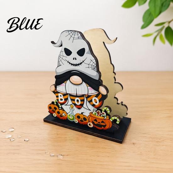 Halloween Napkin Holder Wooden Holder Ghost Pumpkin Decorative Tabletop Tissue Dispenser Desktop Paper Storage Organizer for Holiday Dinner