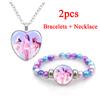 Kpop Demon Hunters Bracelets + Necklace Jewelry Set 2pcs Female Fashion Necklace Chain Pendants Accessories Girl Party Gift Toy