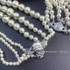 Empress Cixi Pearl Necklace: Three-Layer Magnetic Buckle in French Retro Style