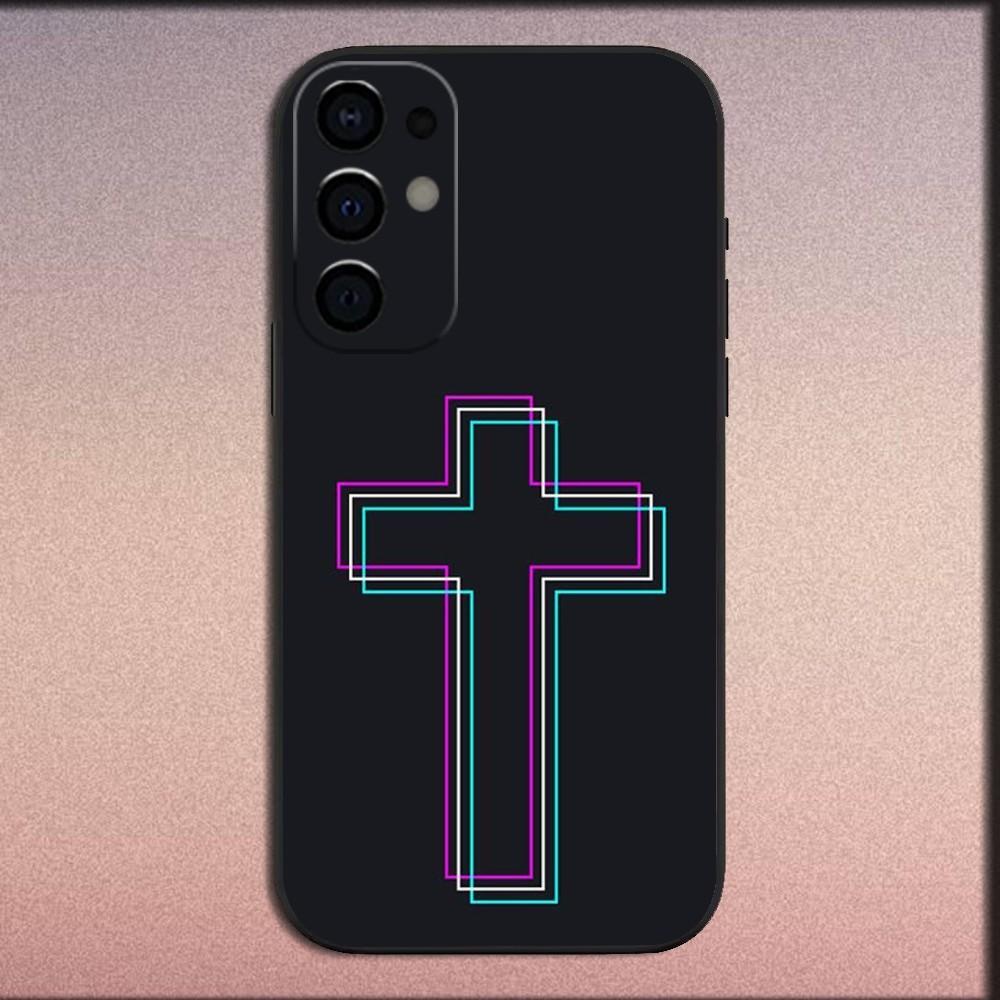 Bible Jesus Christian Cross Phone Case For Samsung S25,S24,S21,S22,S23,S30,Ultra,S20,Plus,Fe,Lite,Note,10,9,5G Black Soft Cover