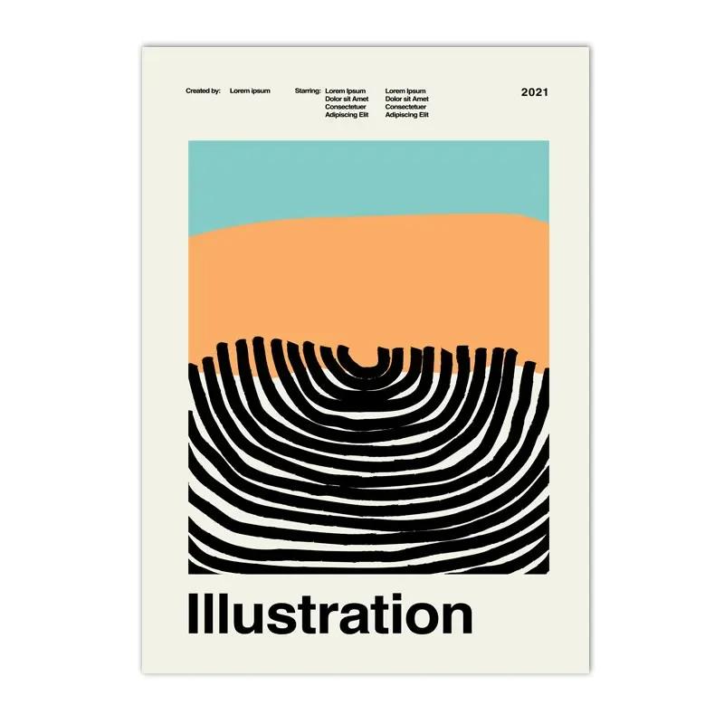 

Середина века Абстрактное Современное Настенное Искусство Холст Картины Галерея Выставка Цветные Плакаты И Печати Картины Гостиная Домашний Декор 21x30cm No Framed