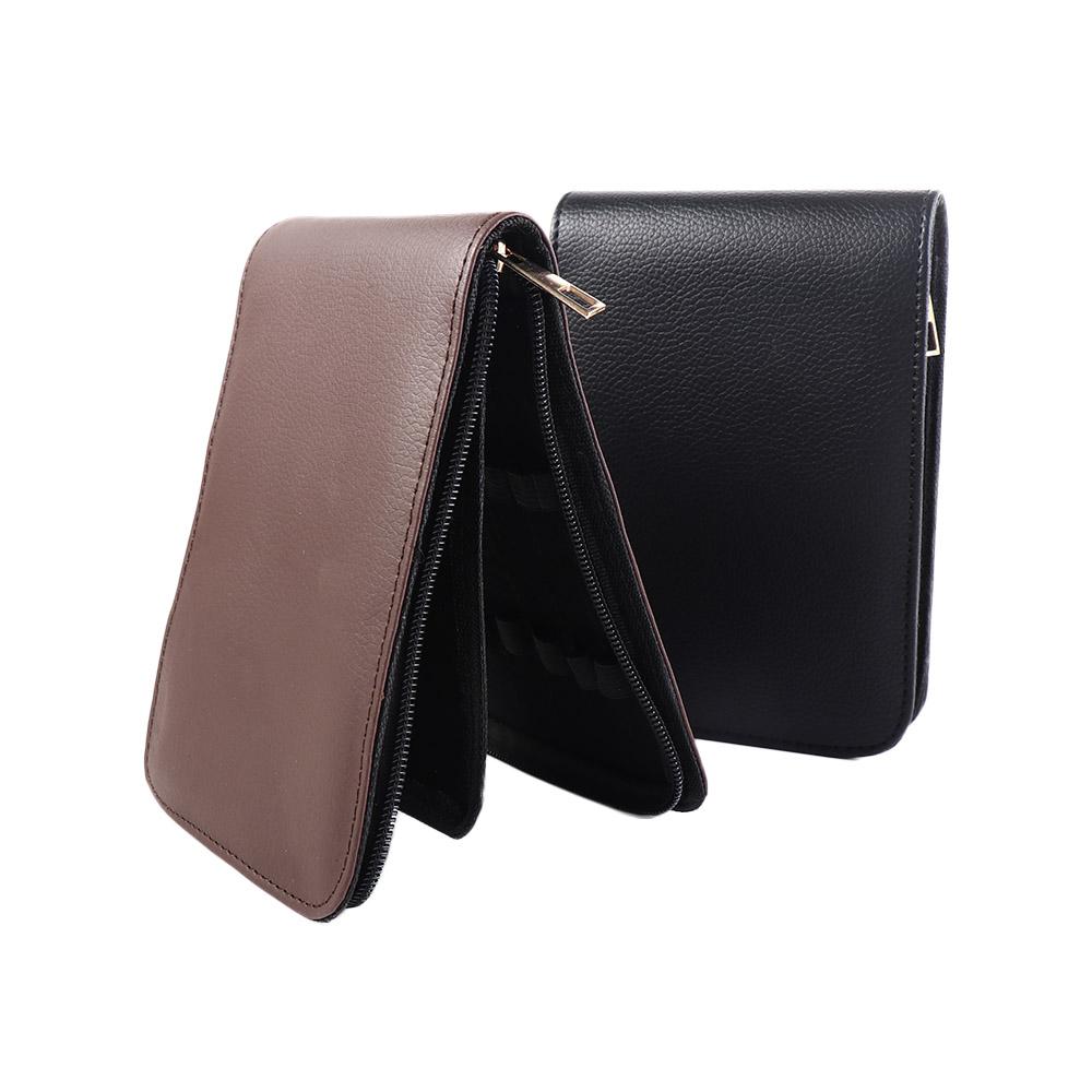 12 Pens Black Brown Brown Pen Container Bag Pens Zipper Case Roller Pen Holder Fountain Pen Case
