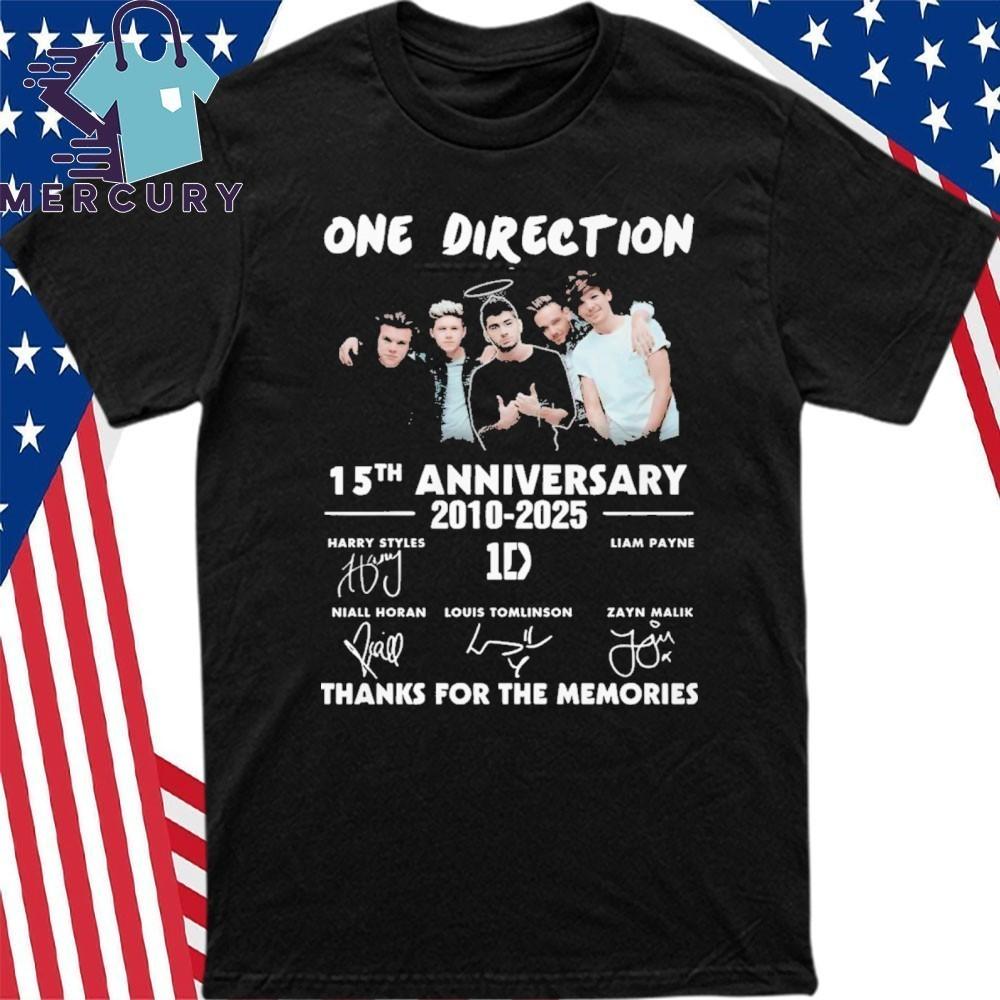 One Direction 15 Years 2010-2025 Thank You For The Memories Of 1D T-Shirt HRL621 XXXXL