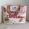 Canvas Tote Bag Cute Storage Bag Large Capacity Mini Handbags Portable Cartoon Print Lunch Bag