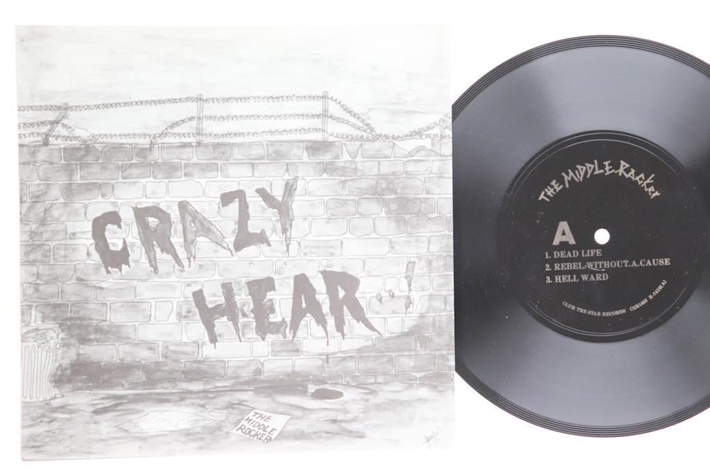 7inch Record MIDDLE ROCKER  Crazy Hear CSR1002 CLUB THE STAR 1985 Japan Japanese PopRock Used