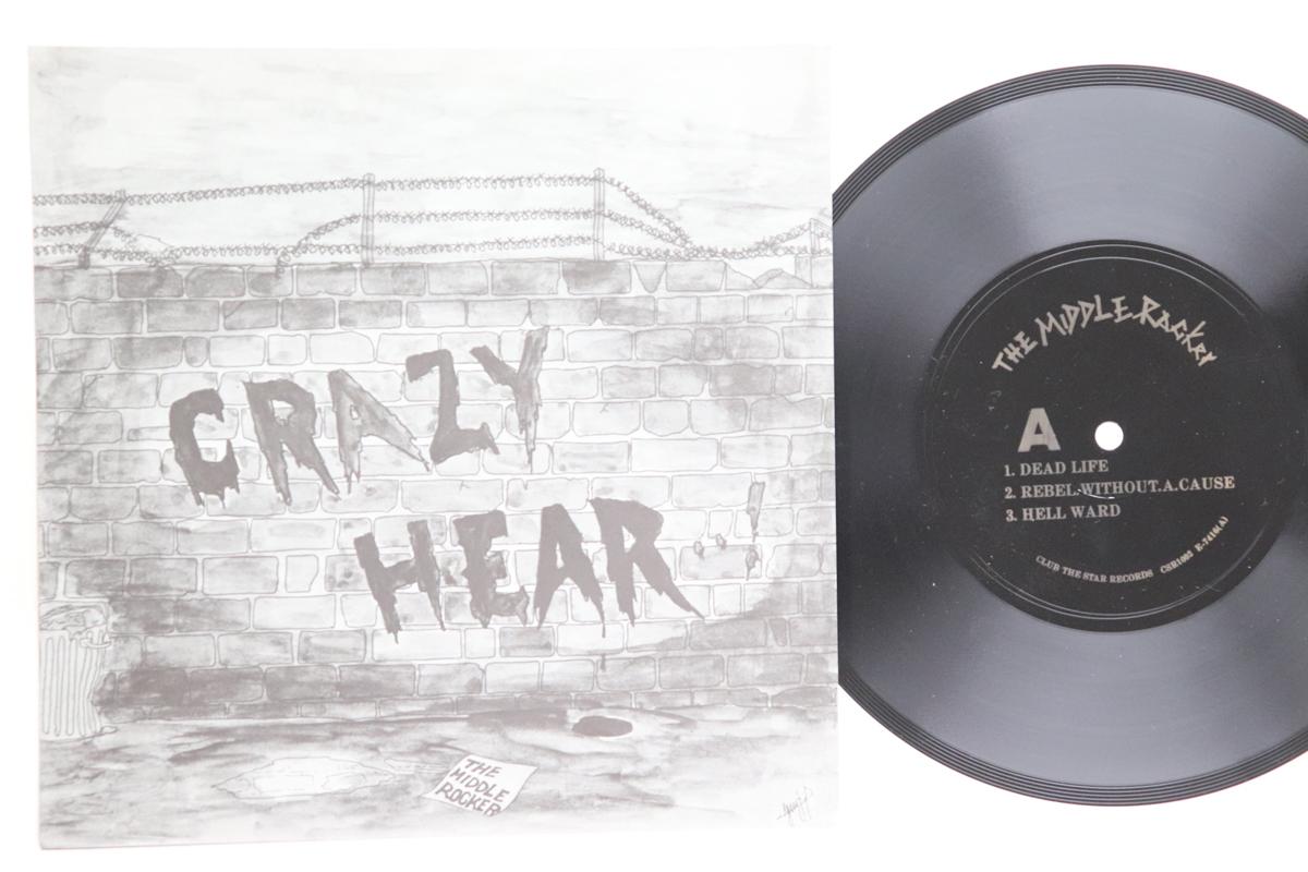 

7inch Record MIDDLE ROCKER Crazy Hear CSR1002 CLUB THE STAR 1985 Japan Japanese PopRock Used