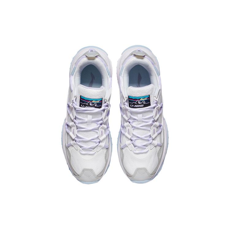 Li Ning Aurora WindWalker V2 Cushioning Low top Sports Casual Shoes Women's White Gray AGCS016-2