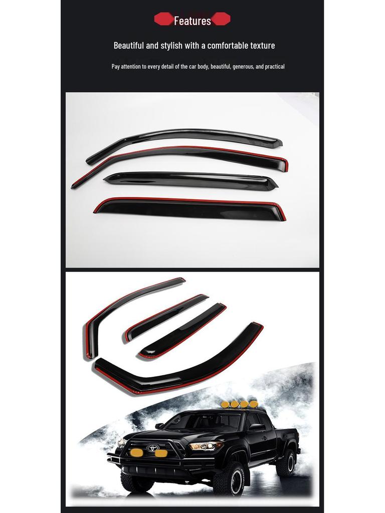 Regenschutz für Hilux und Tacoma Pickup-Fenster - Kompatibel mit 16 Modellen