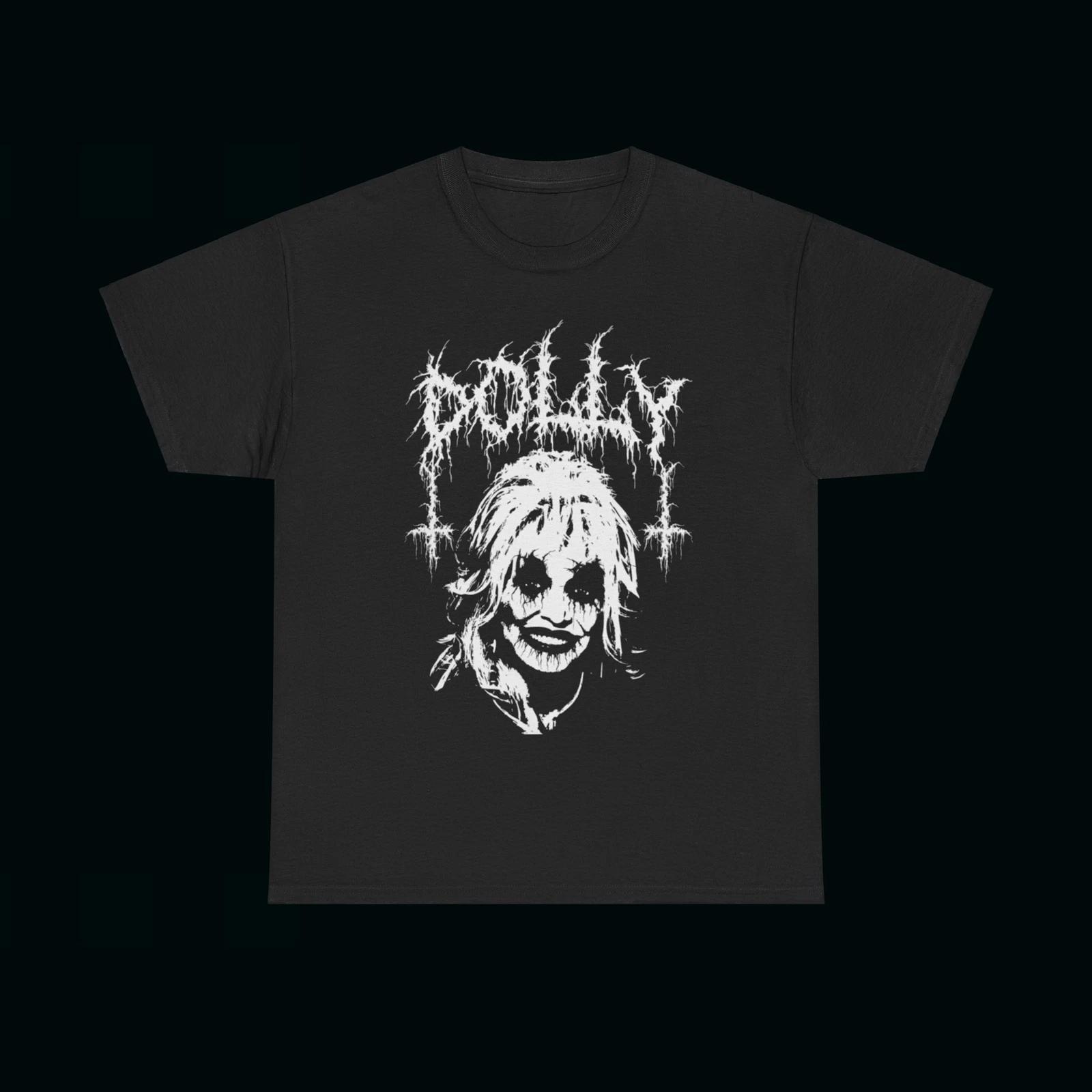 

Dolly Parton Black Metal T Shirt Grunge Y2K Country Emo Goth Punk Death Skull S