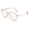High-value photosensitive color-changing finished myopia glasses women's large-frame square plain and versatile anti-blue glasses