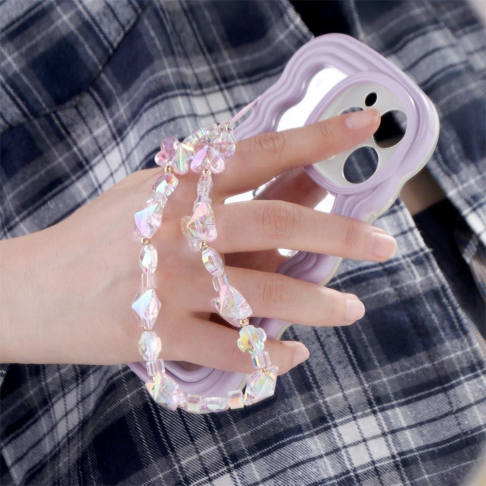 Transparent Y2K Phone Pendant Sweet Girl Phone Lanyard Acrylic Mobile Phone Chain  Keyring Jewelry