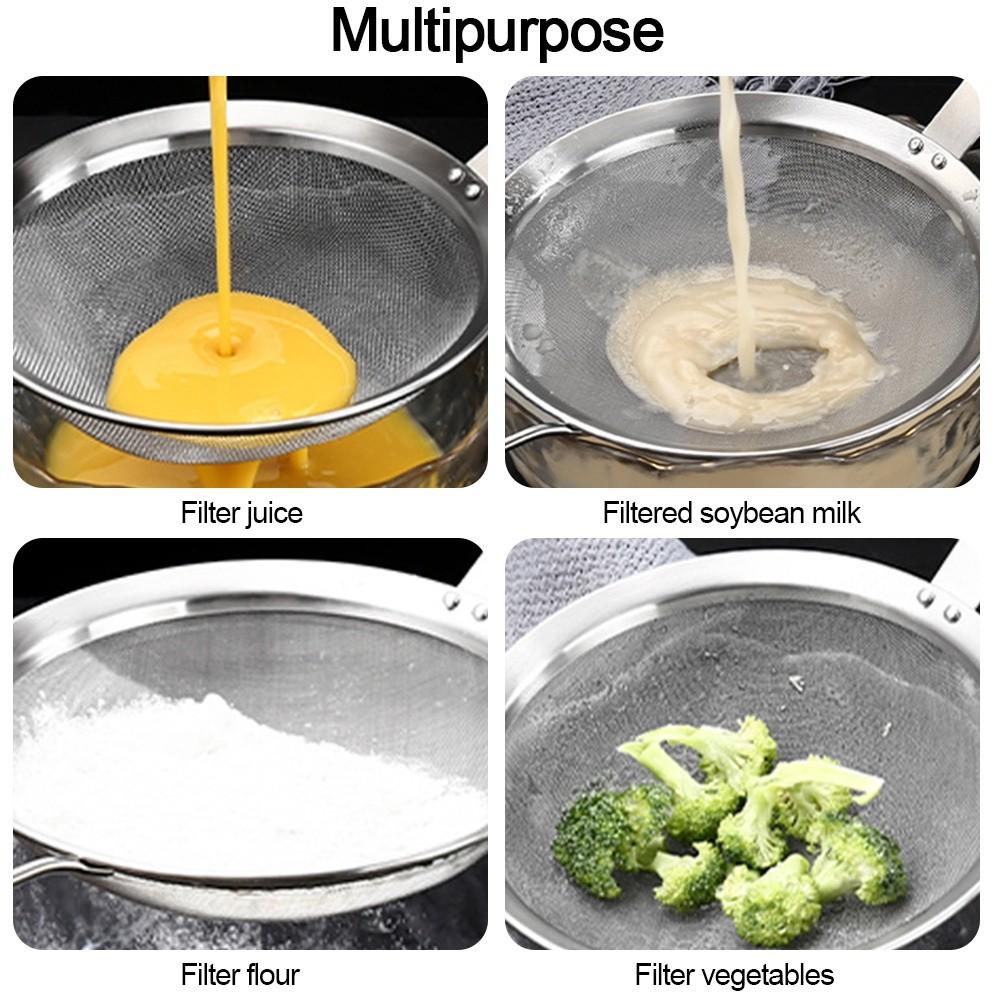 Fine Mesh Skimmer Spoon Stainless Steel Tea Strainer New Food Strainer  Juice Filtering