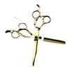 6.0" Golden God Walker Bamboo Handle Hairdressing Scissors - Straight & Thinning Shears for Barbers