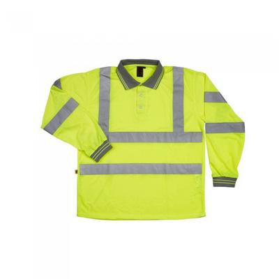 Unisex Adult Hi-Vis Long-Sleeved Polo Shirt