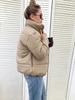 Winter Puffer Jacket Women Solid Autumn Short Coat Cotton Padded Junior Outwear Simple Design Invisible Pocket -5centigrade