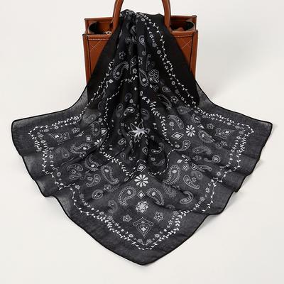 Fashion Hip Hop Bandana Outdoor Unisex Black Hair Band Neck Scarf Headwear Wrist Wraps Head Square Scarves Print Handkerchief