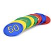 160Pcs/Set Face Value Poker Round Chips Counting Number Toy Game Party Props