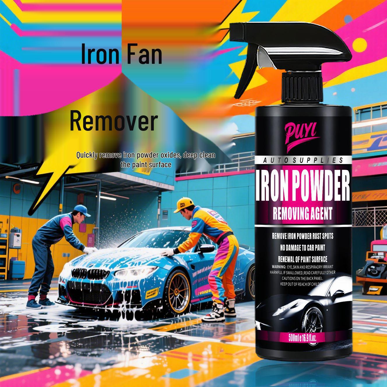 

Порошок железа и средство для удаления ржавчины для автомобильной краски и колес - Безопасен для краски, удаляет желтые пятна и ржавчину 500ML Iron Powder Remover 1 Bottle