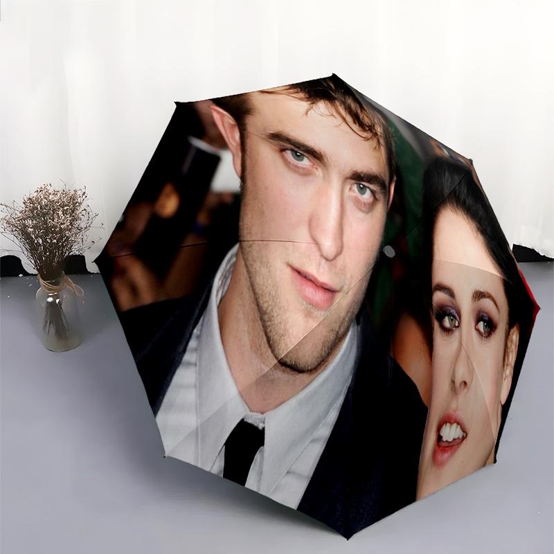 1pc  Twilight Umbrella Portable Folding Umbrella Iron Frame Hole Bone Structure Outdoor Home Umbrella