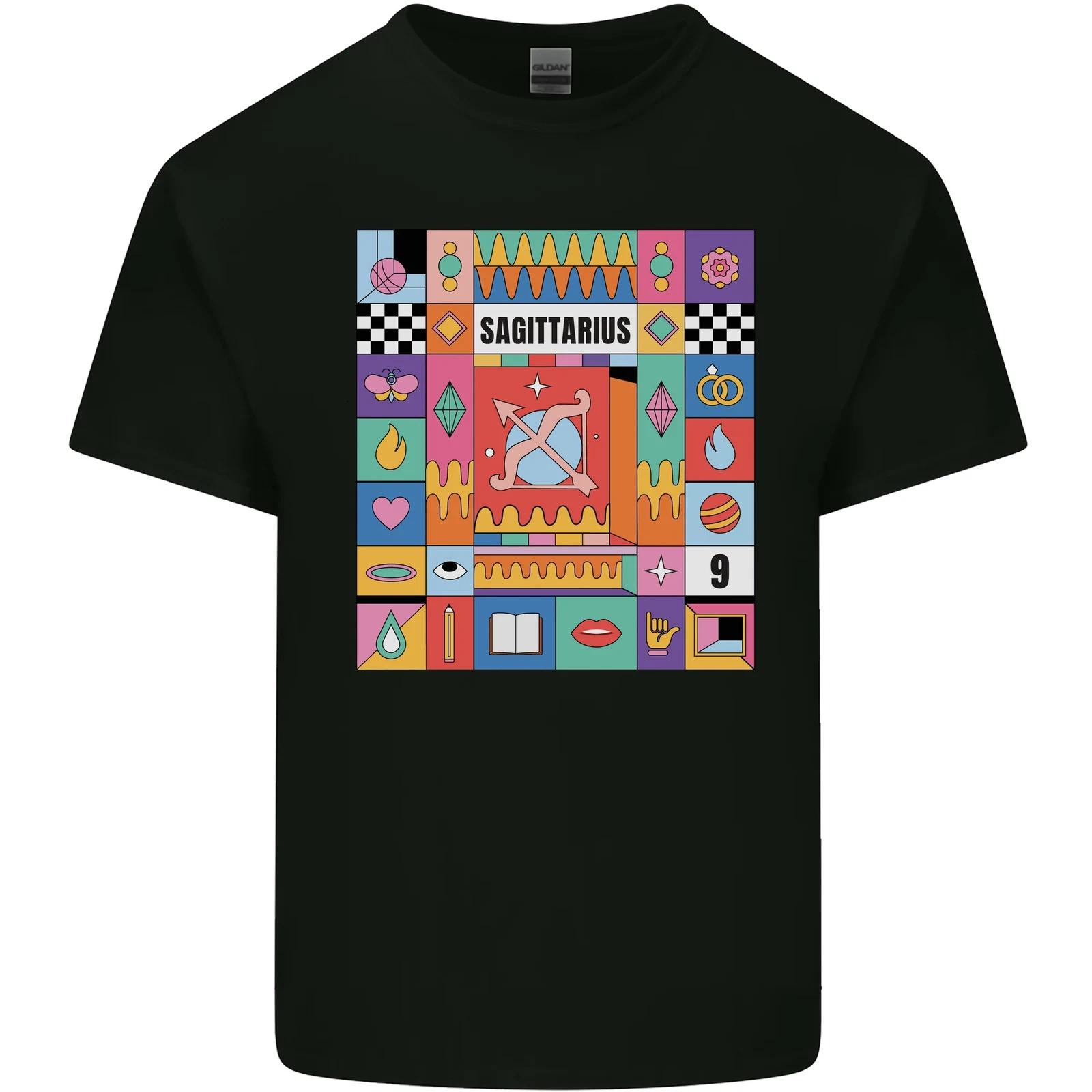Vibrant Sagittarius Star Sign Zodiac Kids T-Shirt Childrens S