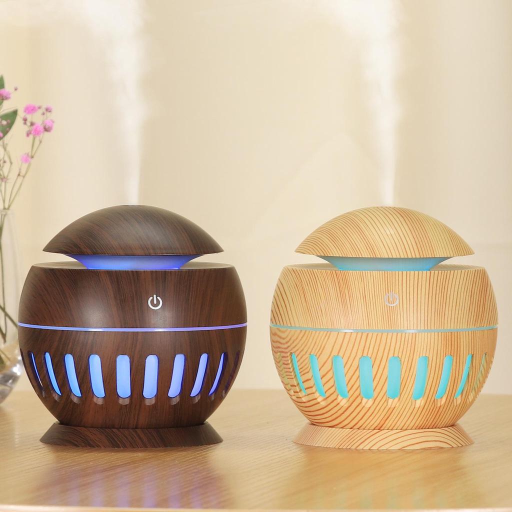 USB Wood Grain Humidifier & Air Purifier Desktop Atomizer