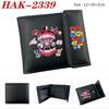 The Amazing Digital Circus PU Leather Wallet Black Snap Closure Anime Short Card Holder for Men Women