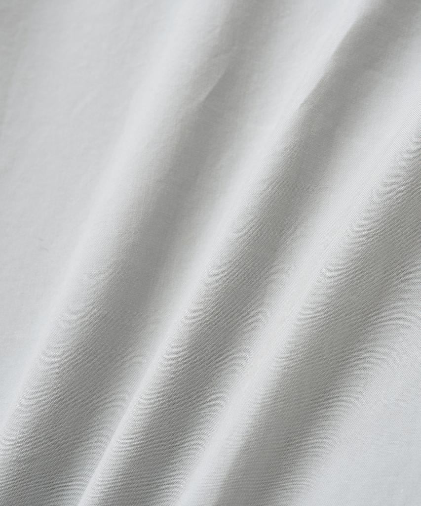 Lougeu Slim Crop Half Shirt_Blue Gray
