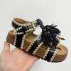 2025 summer new retro versatile Korean version casual thick-soled muffin bottom 5cm outer wear one-word sandals women
