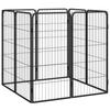 VidaXL Dog Playpen 8 Panels Black 50x100cm Powder-Coated Steel 3115958