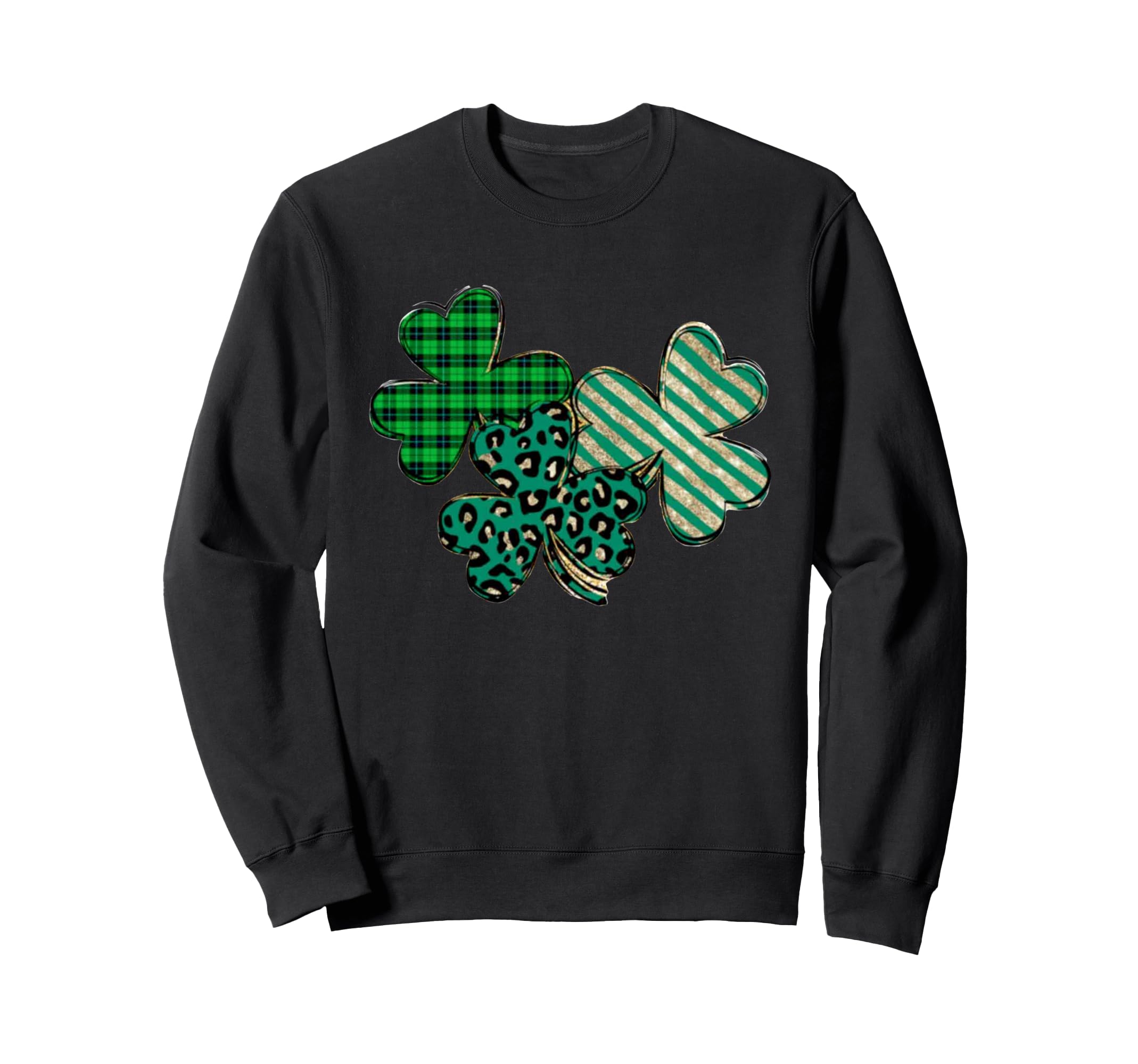 good good green sweatshirt Clover, luck, wealth, fortune, St. Patrick s Day, чёрный