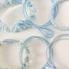 6Pcs Hair Ropes Braided Design Faux Pearls Bow Decor Hair Ties Soft Fabric High Elasticity No Damage Hair Bands Ponytail Holder Hair Accessories