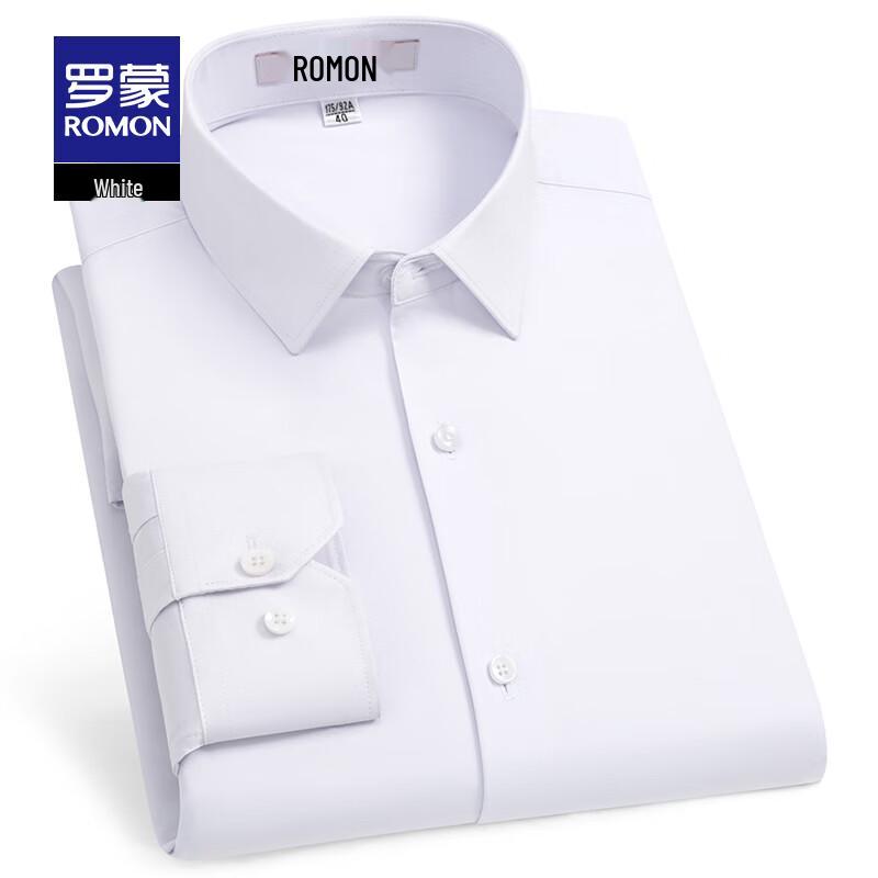 ROMON Men's Quick-Dry Easy-Care Long Sleeve Business Casual Shirt